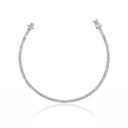 4-PULSEIRA RIVIERA 69 BRILHANTES 2,99CT 5,52G 16,50CM OURO BRANCO 18K - COLEÇAO RIVIERAS