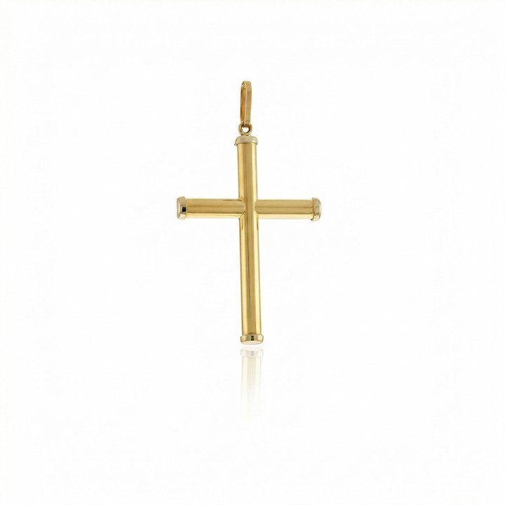 [069201] G-Pingente Cruz Palito 1,70g Ouro Amarelo 18k - Coleção Crucifixos