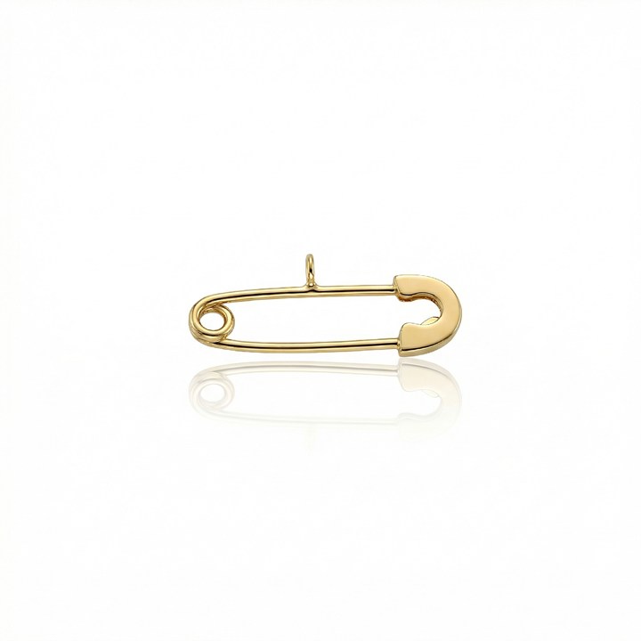 [036988] M-Alfinete Liso 22mm 1,20g Ouro Amarelo 18k - Coleção Kids