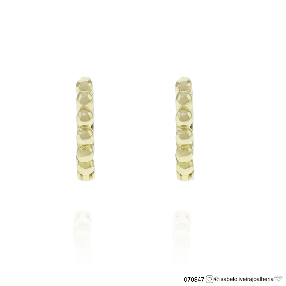 M-ARGOLA LISA 9MM BOLINHA 0,86G OURO AMARELO 18K - COLEÇAO KIDS