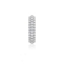 MEIA ALIANÇA 3 FILEIRAS 39 BRILHANTES 0,97CT 2,80G OURO BRANCO 18K - COLEÇAO SOULMATES