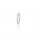MEIA ALIANÇA 8 BRILHANTES 0,73CT 1,50G OURO BRANCO 18K - COLEÇAO SOULMATES