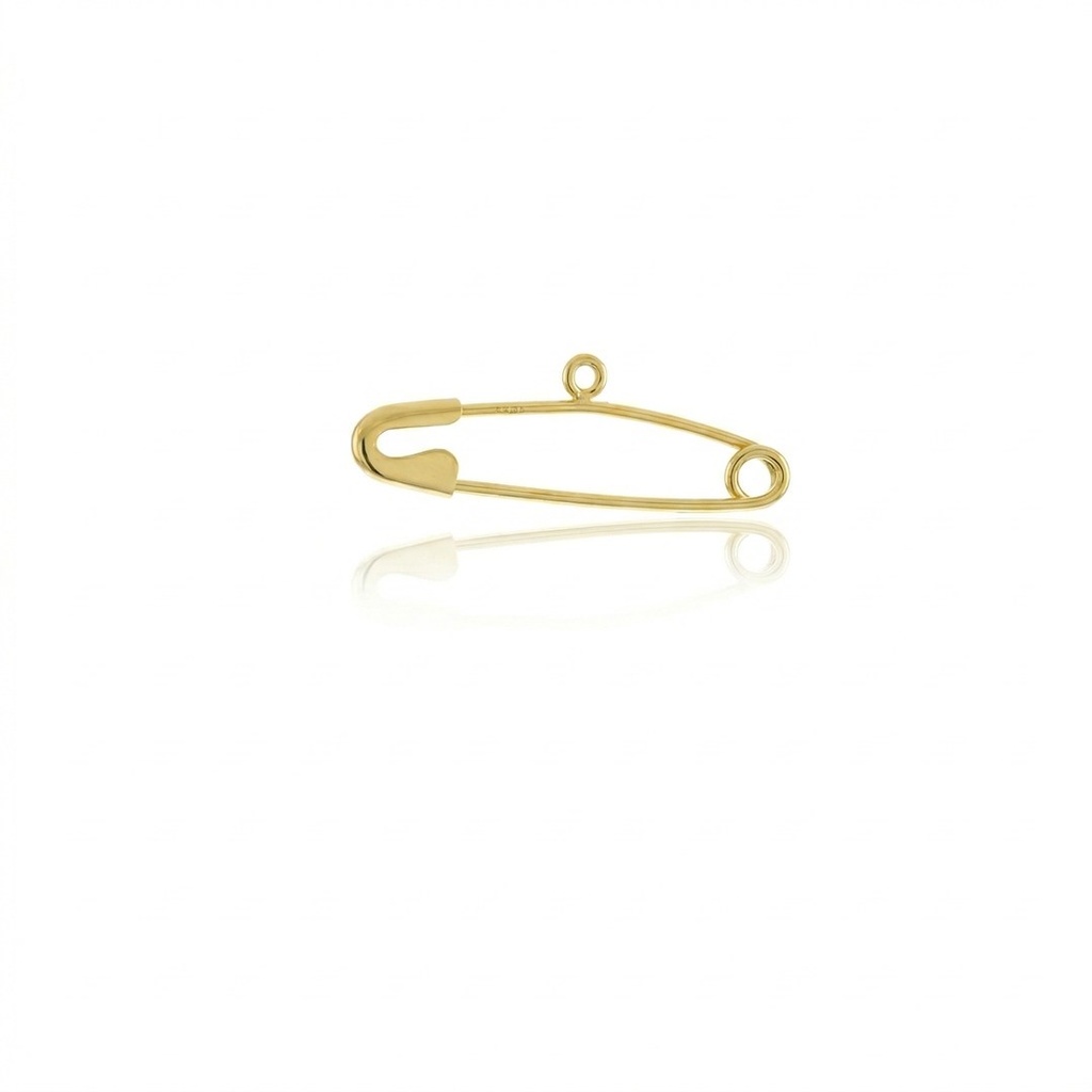 P-ALFINETE LISO 22MM 0,40G OURO AMARELO 18K - COLEÇAO KIDS