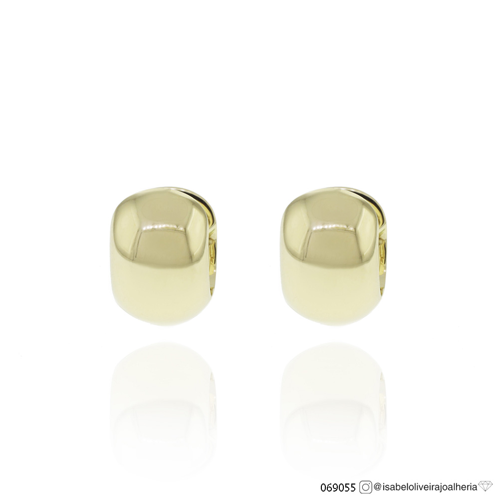 [069055] P-Argola Anatomica 10mm 4,33g Ouro Amarelo 18k - Coleção Argolas Daily