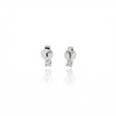 5-Brinco Solitário 2 Brilhantes 0,10ct H VS2 0,62g Ouro Branco 18k - Coleção Only You
