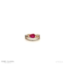 PIECING ENCAIXE 1 RUBI 0,48CT 58 BRILHANTES 0,21CT 1,84G OURO AMARELO 18K - COLEÇAO YOUNG