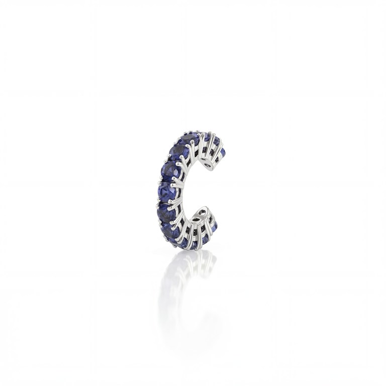 PIERCING DE ENCAIXE 13 TANZANITAS 1,09CT 1,60G OURO BRANCO 18K - COLEÇAO YOUNG