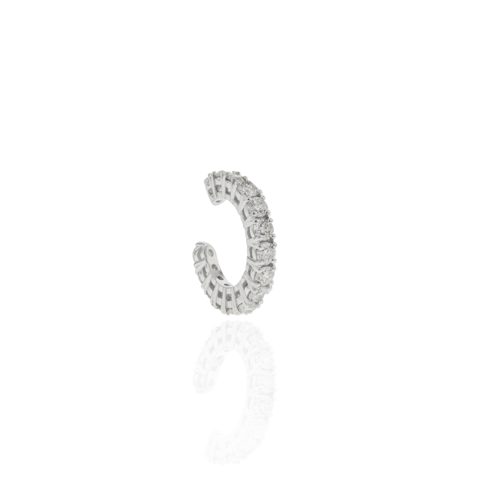 PIERCING DE ENCAIXE 15 BRILHANTES 0,94CT I VVS2 1,98G OURO BRANCO 18K  - COLEÇAO YOUNG