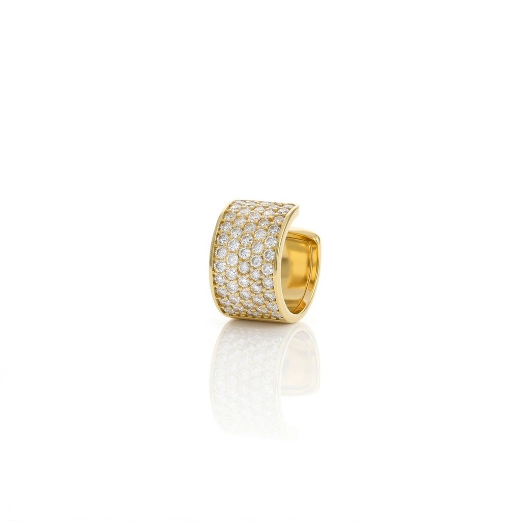 [064408] Piercing de Encaixe 5 Fileiras 53 Brilhantes H/i/j SI1/VS2 0,54ct 2,00g Ouro Amarelo 18k - Coleção Young