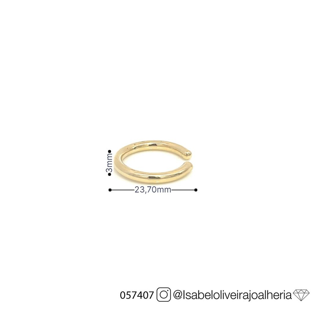 [057407] Piercing Encaixe 28mm 2,0g Ouro Amarelo 18k - Coleção Young