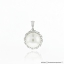 PINGENTE 1 PEROLA 36 BRILHANTES 0,47CT H VS2  3,90G OURO BRANCO 18K - COLEÇAO OVER THE MOON