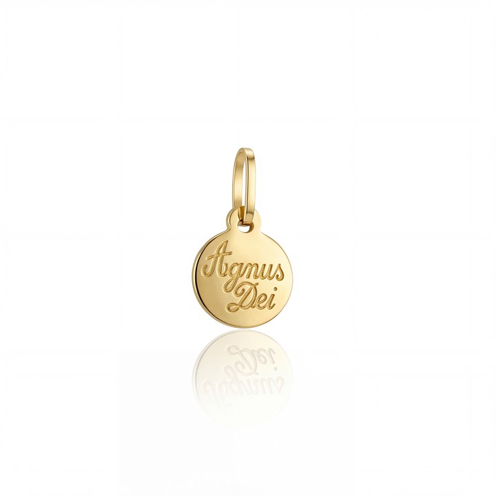 [069560] Pingente Agnus Dei 0,35g Ouro Amarelo 18k - Coleção Fe Santos