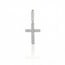 Pingente Cruz 16 Brilhantes 1,31ct H VS2 3,75g Ouro Branco 18k - Coleção Crucifixo