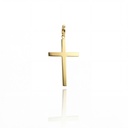 Pingente Cruz Chapa 40mm 0,80g Ouro Amarelo 18k - Coleção Crucifixos