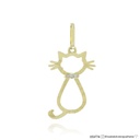 PINGENTE GATO 3 ZIRCONIAS BRANCAS 1,00G OURO AMARELO 18K - COLEÇAO ABOUT ME