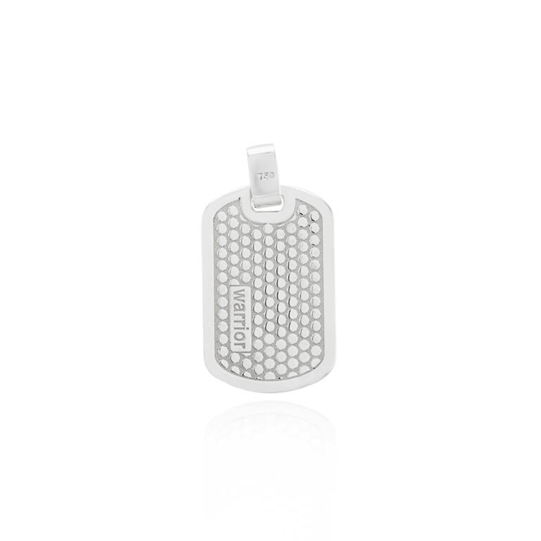 PINGENTE PLACA LISA 21X17MM 2,00G OURO BRANCO 18K - COLEÇAO ALPHA MASCULINO