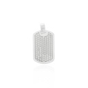 PINGENTE PLACA LISA 21X17MM 2,00G OURO BRANCO 18K - COLEÇAO ALPHA MASCULINO