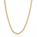 50-Corrente P Groumet Fina Oca Espessura 3,10mm 50cm 5,40g Ouro Amarelo 18k - Coleção Alpha Masculino