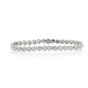 PRBOT5BPP - PULSEIRA RIVIERA BOTAO 5,15MM 238 BRILHANTES 4,24CT H VS2 16CM 12,90G OURO BRANCO 18K - COLEÇAO BOTAO
