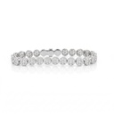 Pulseira Botão 6,35mm com 189 Diamantes 6,47ct em Ouro Branco 18k