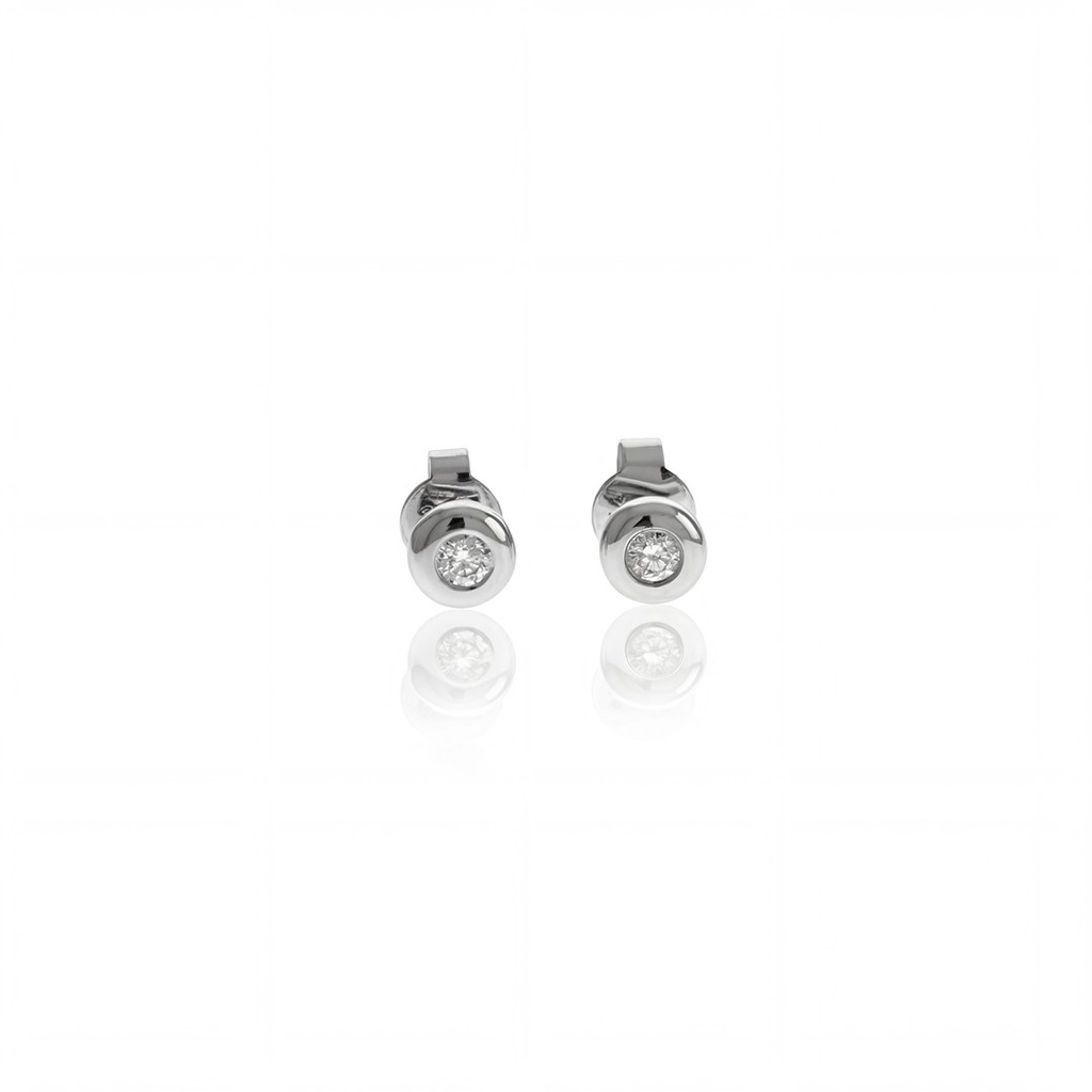 [075672] Brinco Only You 0,13 ct · Ouro Branco 18k