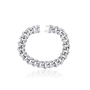 PULSEIRA ELOS GROUMET 185 BRILHANTES 1,96 CT H VS2 17CM 31,20G OURO BRANCO 18K - COLEÇAO ELOS POWER