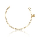 PULSEIRA INFANTIL ELO PORTUGUES COM 1 PINGENTES CORAÇAO 1,25G 12,5CM OURO AMARELO 18K - COLEÇAO KIDS