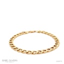 PULSEIRA OCA ELOS GROUMET 6,70MM 21CM 5,88G OURO AMARELO 18K - COLEÇAO ALPHA MASCULINO