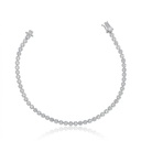1,8-PULSEIRA RIVIERA 53 BRILHANTES 0,98CT 17CM 4,71G OURO BRANCO 18K - COLEÇAO RIVIERAS
