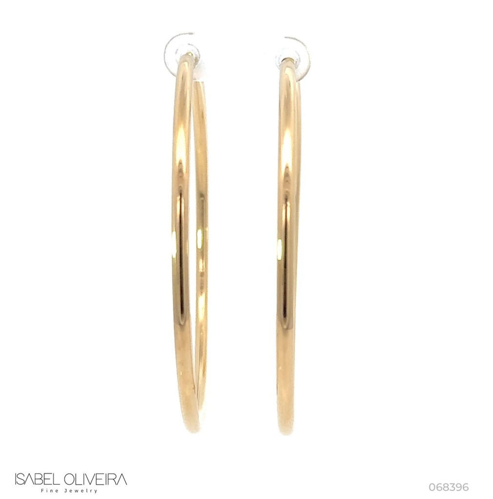 [068396] 65-Argola Oca Fio Redondo 2,80mm 6,70g Ouro Amarelo 18k - Coleção Argolas Daily