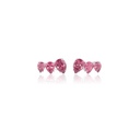SET5-EARCUFF 6 RUBELITAS GOTA 7,67CT 5,73G OURO BRANCO 18K - COLEÇAO RUBELITA