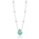 Colar Caribbean Blue 13,90 ct · Ouro Branco 18k