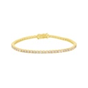 8-PULSEIRA RIVIERA 62 BRILHANTES 5,23CT 18CM 10,30G OURO AMARELO 18K - COLEÇAO RIVIERAS