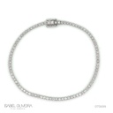 1,7-PULSEIRA RIVIERA 88 BRILHANTES 1,52CT 2,38G 16,50CM OURO BRANCO 18K - COLEÇAO RIVIERAS