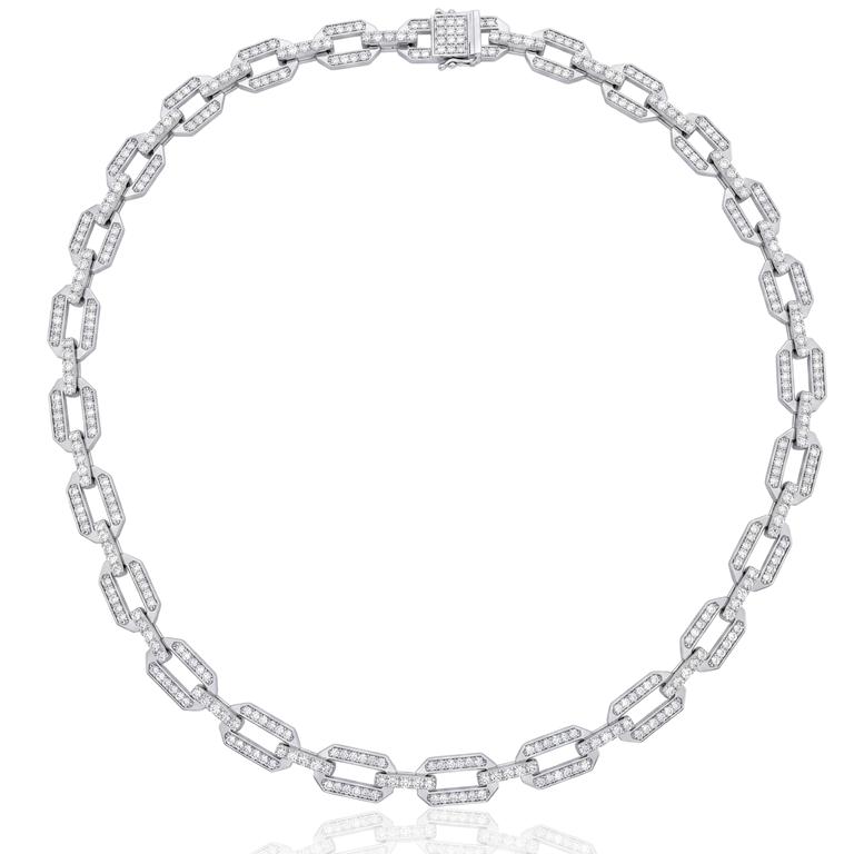 Colar Elos Power 8,80 ct · Ouro Branco 18k
