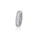 ALIANCA INTEIRA 100 BAGUETES 1,39CT 38 BRILHANTES 0,30CT H VS2 3,90G OURO BRANCO 18K - COLEÇAO SOULMATES