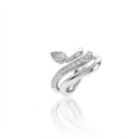ANEL 2 AROS LISOS 1 DIAMANTE GOTA 0,44CT 17 BRILHANTES 0,40CT 7,23G OURO BRANCO 18K - COLEÇAO LAISA