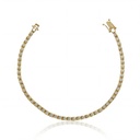 1-PULSEIRA RIVIERA 51 BRILHANTES 0,81CT 17CM 4,45G OURO AMARELO 18K - COLEÇAO RIVIERAS