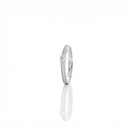 10-ANEL SOLITARIO 1 BRILHANTE 0,11CT H VS2 16 BRILHANTES 0,15CT H VS2 2,33G OURO BRANCO 18K - COLEÇAO ONLY YOU
