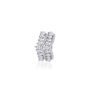 ANEL 4 AROS V 22 DIAMANTES GOTAS 1,83CT 38 BRILHANTES 0,42CT 5,24G OURO BRANCO 18K  - COLEÇAO LAISA