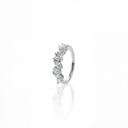 ANEL 4 DIAMANTES GOTA 0,64CT 4 NAVETES 0,56CT 2,73G OURO BRANCO 18K - COLEÇAO LAISA