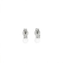 10-Brinco Solitário 2 Brilhantes 0,22ct H VS2 1,16g Ouro Branco 18k - Coleção Only You
