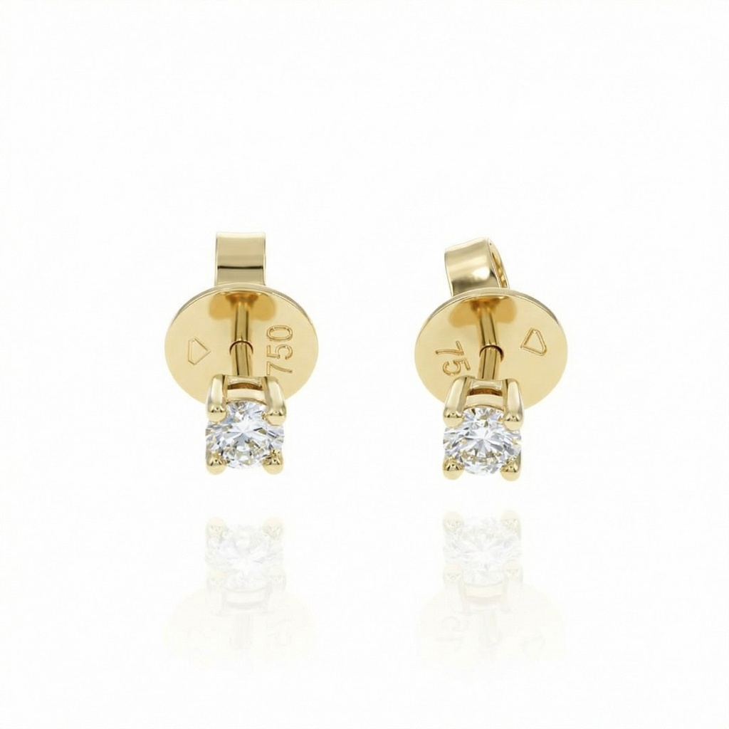 [064946] Brinco Solitário Only You 0,21 ct · Ouro Amarelo 18k
