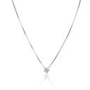 10-Colar Ponto de Luz Brilhante 0,10ct g VS1 Corrente Veneziana 45cm 1,35g Ouro Branco 18k - Coleção Only You