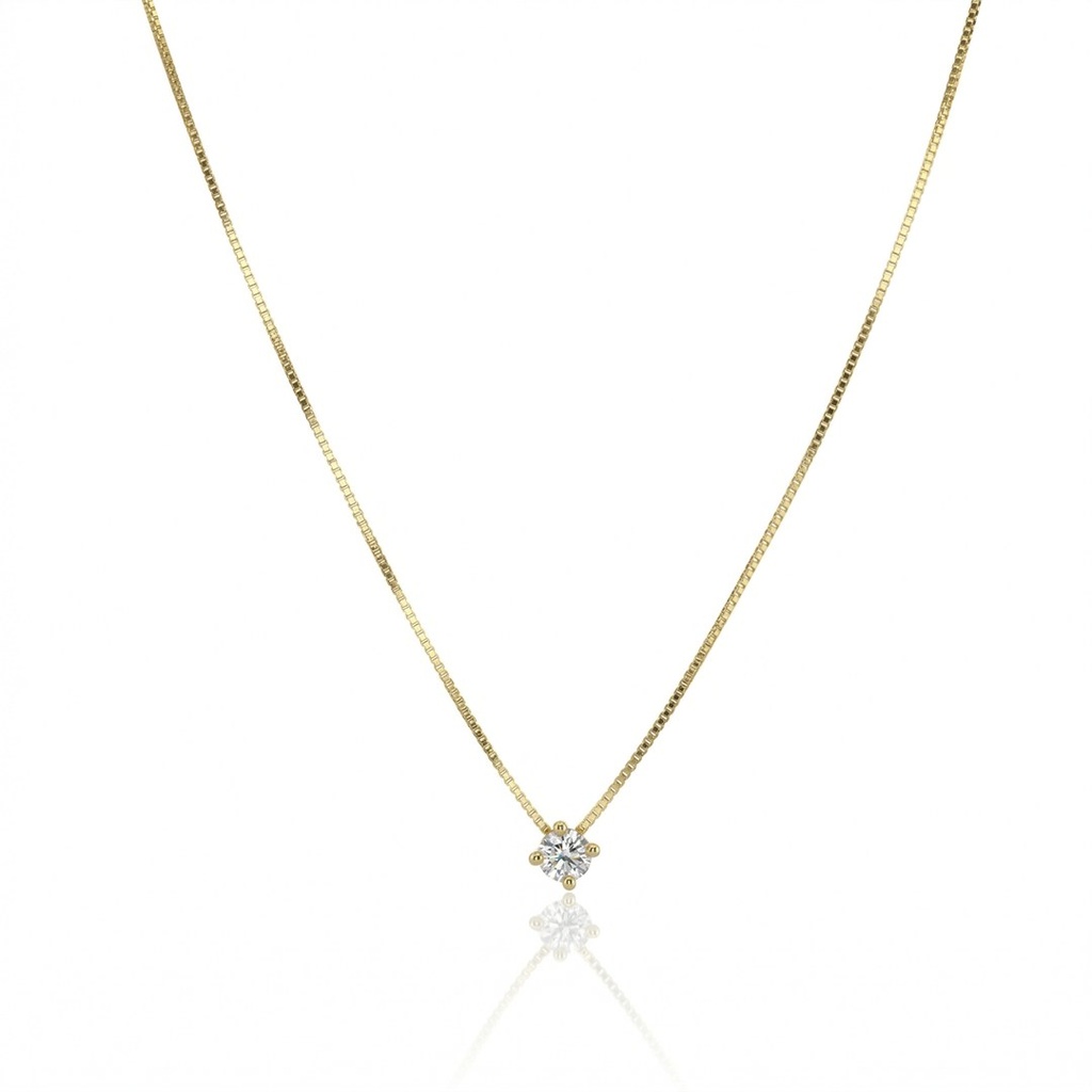 [071816] Colar Ponto de Luz Only You 0,11 ct · Ouro Amarelo 18k