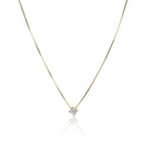 10-Colar Ponto de Luz Brilhante 0,11ct H VS2 Corrente Veneziana 45cm 1,52g Ouro Amarelo 18k - Coleção Only You