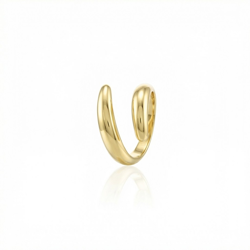 [075744] ANEL ENCAIXE LISO COM FORRO 4,55G OURO AMARELO 18K - COLECAO PAVE