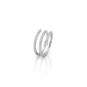 ANEL ESPIRAL DEGRADE 43 BRILHANTES 0,83CT G VS1 4,30G OURO BRANCO 18K - COLEÇAO LAISA