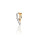 ANEL ONDA ABERTO 1 DIAMANTE GOTA 0,28CT 76 BRILHANTES 0,67CT 3,88G OURO AMARELO 18K - COLEÇAO LAISA