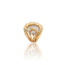 ANEL ONDULADO ABERTO 14 BRILHANTES 0,14CT 6,08G OURO AMARELO 18K - COLEÇAO LAISA